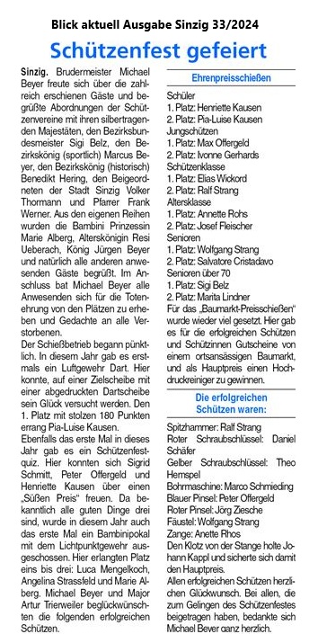 Blick aktuell Ausgabe Sinzig