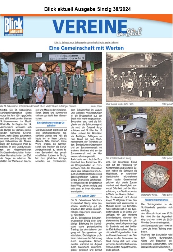 Blick aktuell Ausgabe Sinzig