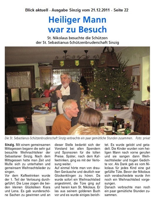 Blick aktuell vom 21.12.2011