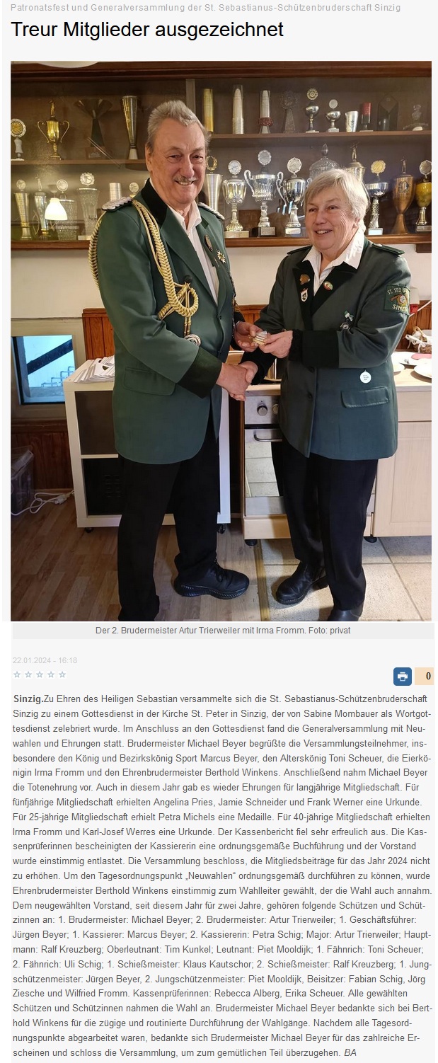 Blick aktuell Ausgabe Sinzig