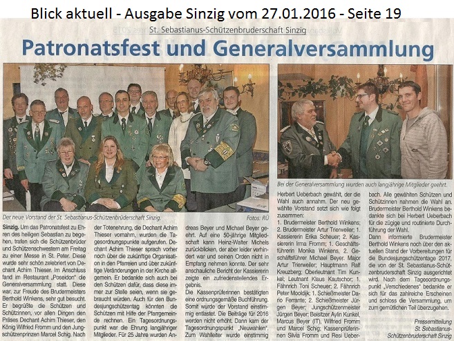 Blick aktuell vom 27.01.2016