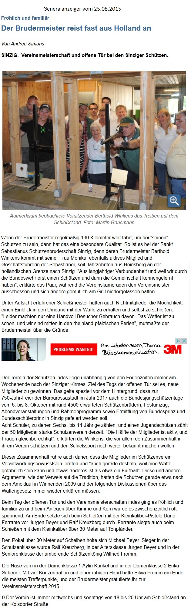 Generalanzeiger vom 25.08.2015