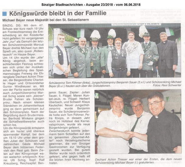 Sinziger Stadtnachrichten vom 06.06.2018